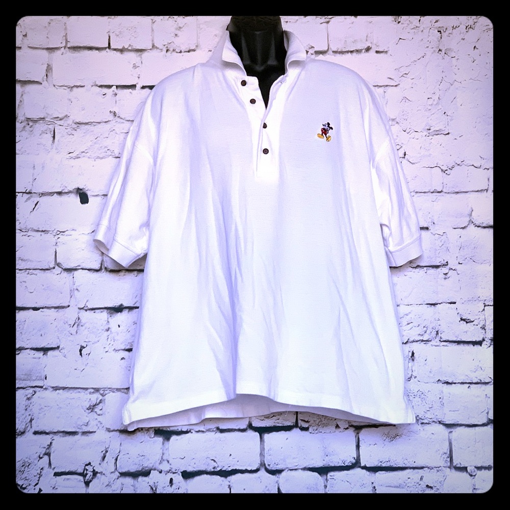 Walt Disney World Polo Shirt Embroidered White XL